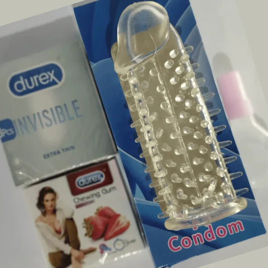 New Shape Washable Reusable Silicon Crystal Spike The Best Crystal Condom Variety in Pakistan